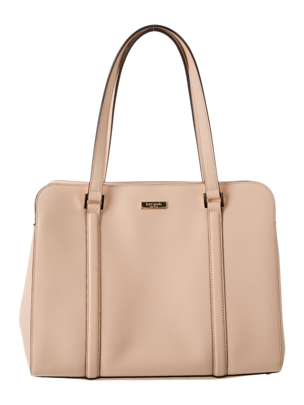 KATE SPADE Newbury Lane Miles Leather Tote Carryall Satchel - Peach Pink